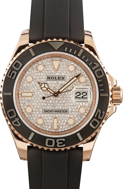 Rolex Yacht-Master 40 ref 126655 Diamond Paved Dial