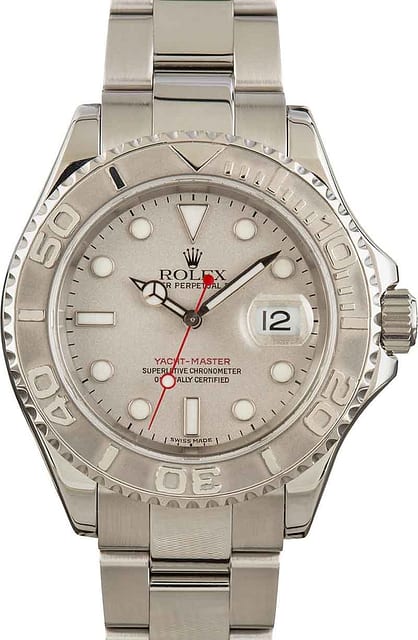 Mens Rolex Yacht-Master 16622 Platinum Bezel