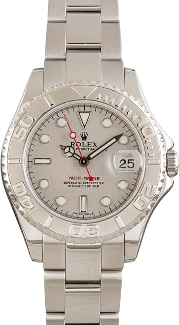 Used Rolex Yacht-Master Ref 168622 Platinum Dial