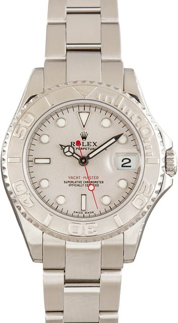 Used Rolex Yacht-Master 35 Ref 168622 Platinum Bezel & Dial