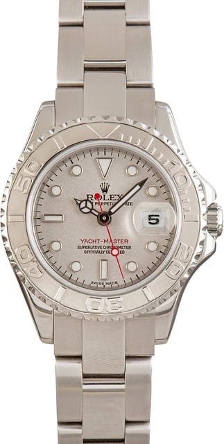 Ladies Rolex Yacht-Master Ref 169622 Platinum Dial