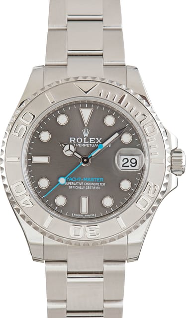 Pre-Owned Rolex Yacht-Master 37 ref 268622 Rhodium Dial
