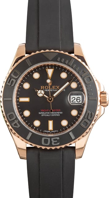 Pre-Owned Rolex Yacht-Master 37 Ref 268655 18k Everose Gold