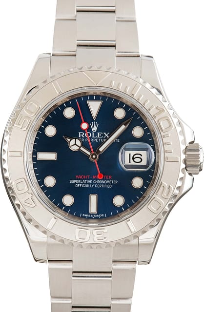 Rolex Yacht-Master ref 116622 Blue Dial Platinum Bezel