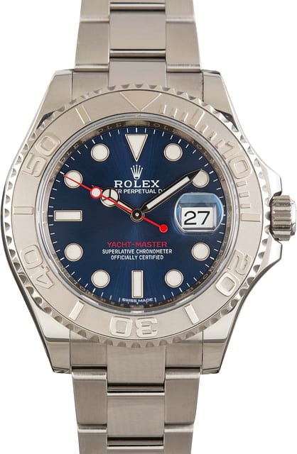 Pre-owned Rolex Yacht-Master ref 116622 Blue Dial