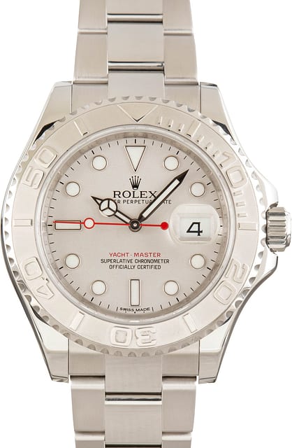 Used Rolex Yacht-Master Ref 116622 Platinum Dial & Bezel