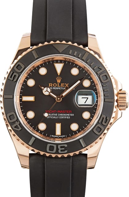 Pre-owned Rolex Yacht-Master Ref 116655 Black Dial