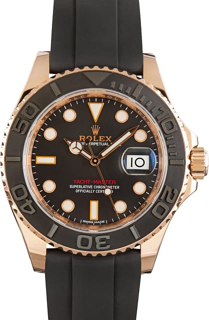Pre-Owned Rolex Yacht-Master 40 Black Dial ref 116655