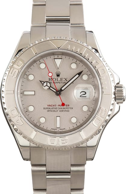 Used Rolex Yacht-Master 40 Ref 16622 Platinum Dial & Bezel