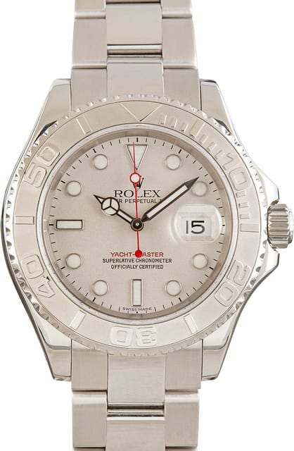 Men's Rolex Yacht-Master Ref 16622 Platinum Dial