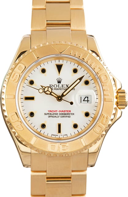 Pre-owned Men's Rolex Yacht-Master 16628 18k Yellow Gold
