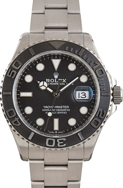 Pre-owned Rolex Yacht-Master 42 Black Dial 226627 RLX Titanium