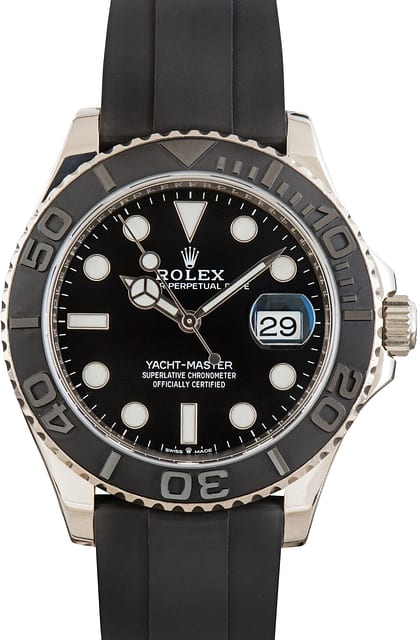 Pre-Owned White Gold Rolex Yacht-Master 42 Ref 226659 Black Dial