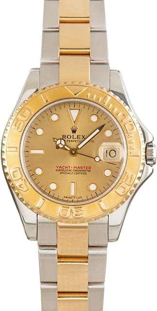 Used Rolex Mid-Size Yacht Master 68623 Champagne Dial