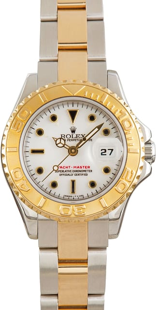 Pre-owned Rolex Yacht-Master 69623 White Dial
