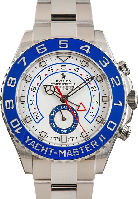 Used Rolex Yacht-Master II Ref 116680 White Dial