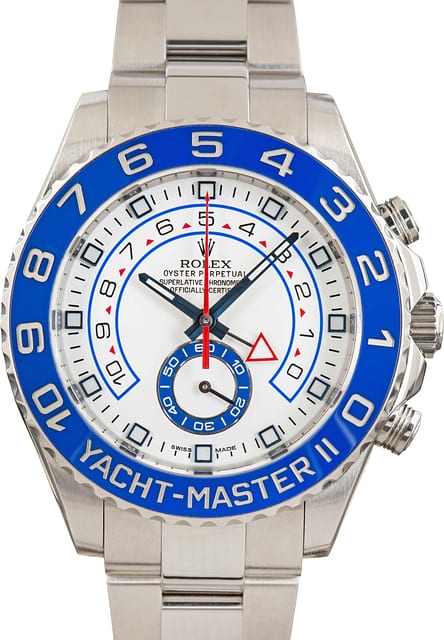 Rolex Yacht-Master II Ref 116680 White Chromalight Dial
