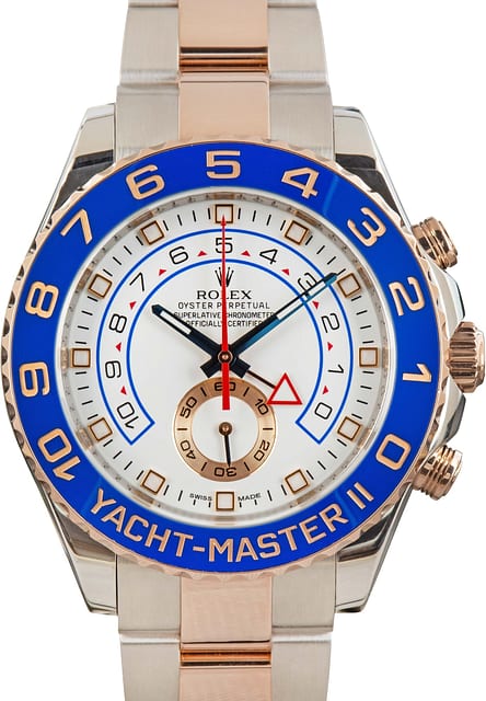 Men's Rolex Yacht-Master II Ref 116681 Steel & 18k Everose Gold