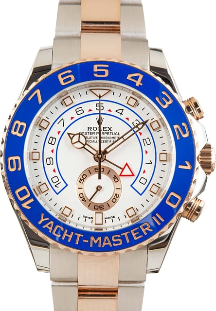Used Rolex Yacht-Master II Ref 116681 Rose Gold Hands
