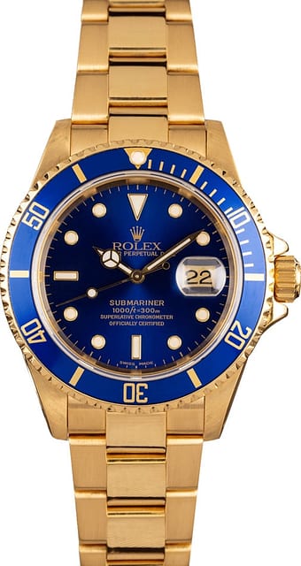 18K Yellow Gold Submariner 16618