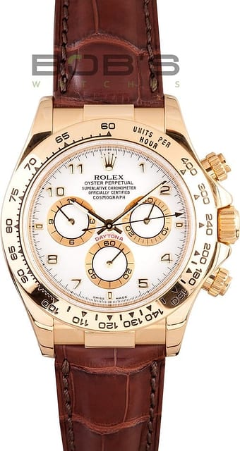 Rolex Daytona 18K Yellow Gold Leather