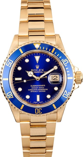 18K Yellow Gold Rolex Submariner
