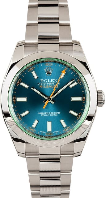 Rolex Blue Milgauss 116400GV Blue Dial