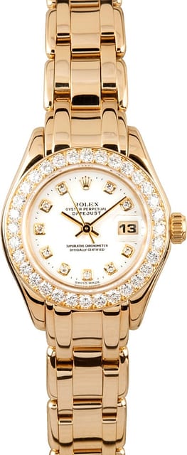 Used Ladies Rolex Pearlmaster 69298