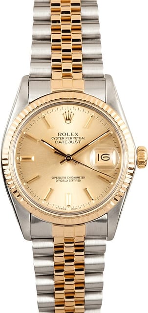 Datejust Rolex Stainless/Gold 16013 Men's