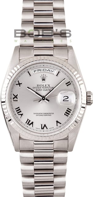 Mens Rolex President 18k White Gold 18239