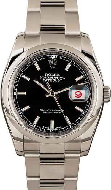 Rolex Datejust 116200 Black Index Dial