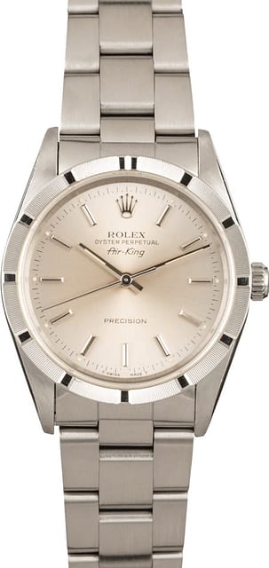 Rolex Air-King 14010 Silver Dial 100% Authentic