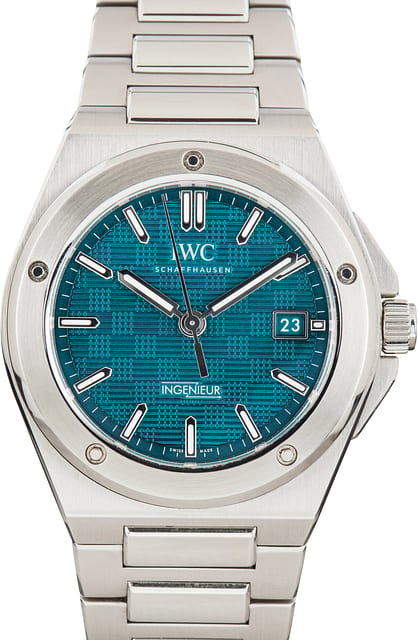 Pre-Owned IWC Ingenieur Automatic 40 IW328903 Aqua Dial