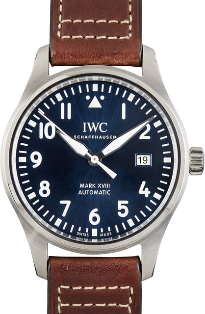 Pre-Owned IWC Pilot's Watch Mark XVIII Edition Le Petit Prince IW327010 Blue Dial