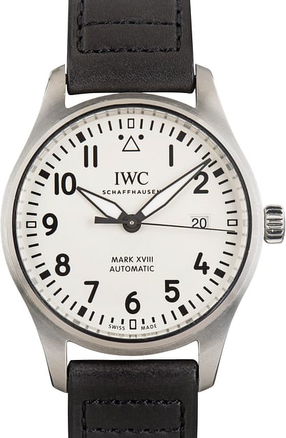 Pre-Owned IWC Pilot&rsquo;s Watch Mark XVIII IW327012 Silver Dial