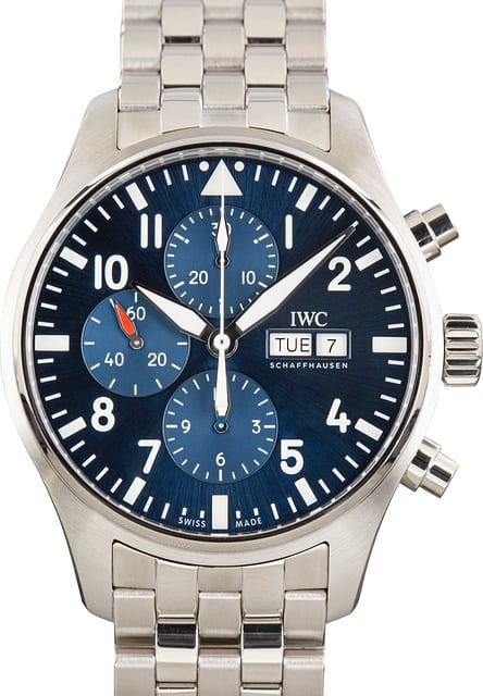 Pre-Owned IWC Big Pilot&rsquo;s Watch Edition &ldquo;Le Petit Prince&rdquo; IW501002 Blue Dial