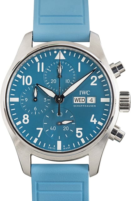 Pre-Owned IWC Pilot's Watch Chronograph 41 Ref IW388111 Black Dial