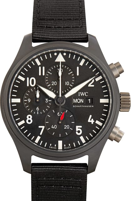 Pre-Owned IWC Pilot&rsquo;s Watch Chronograph TOP GUN IW389101 Black Ceramic
