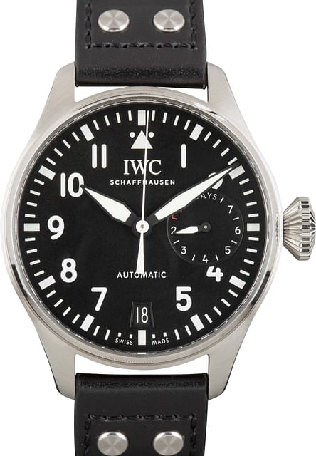 Pre-Owned IWC Big Pilot&rsquo;s Watch IW501001 Black Arabic Dial