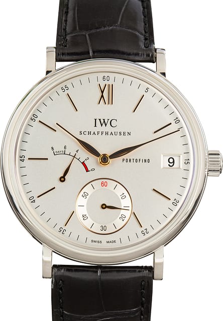 Pre-Owned IWC Portofino Hand-Wound Eight Days IW510103 Silver Dial