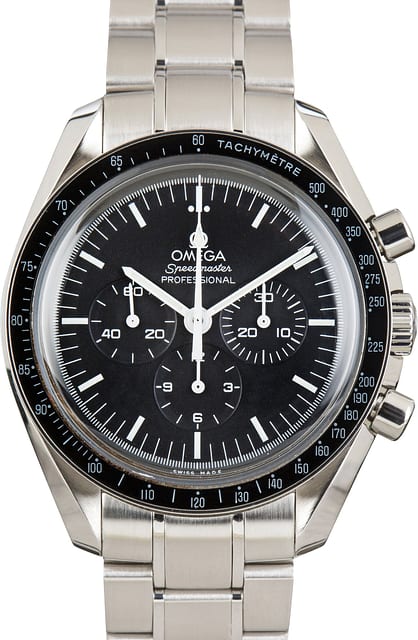 Pre-Owned Black Dial Omega Speedmaster 42MM Moonwatch Professional