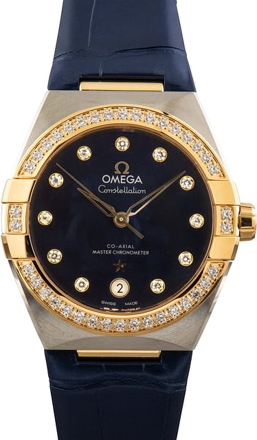 Omega Constellation Two Tone Blue Diamond Dial