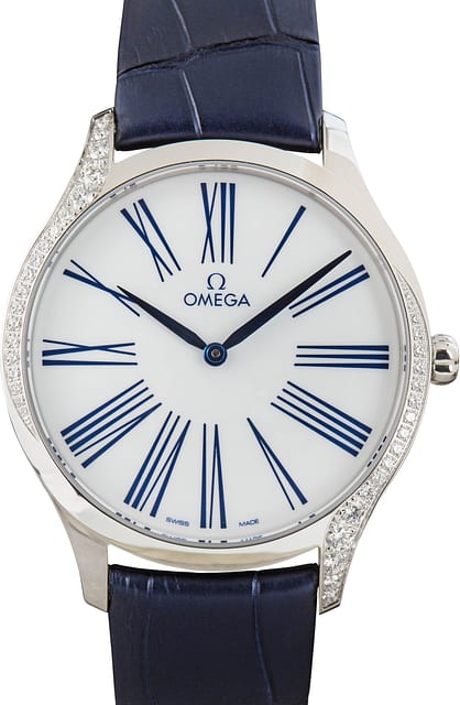 Omega De Ville Tresor White Roman Dial