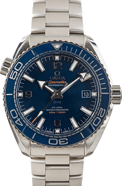 Omega Blue Dial Seamaster Planet Ocean 600M Stainless Steel