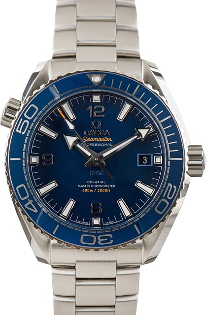 Omega Blue Dial Seamaster Planet Ocean 600M Stainless Steel