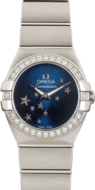 Pre-Owned Ladies Omega Constellation Blue Star Dial