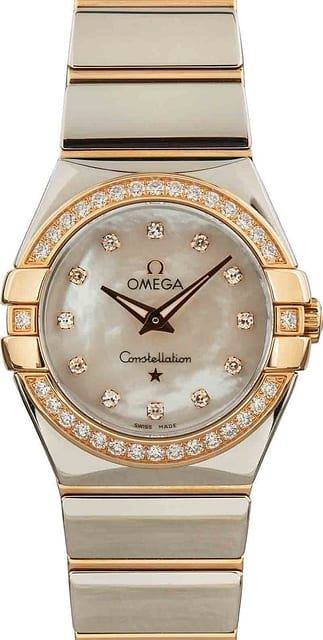 Ladies Omega Constellation Red Gold & Steel