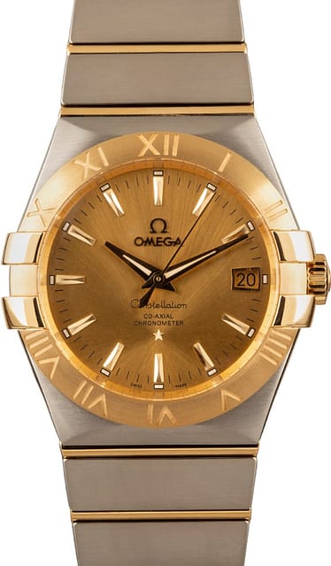 Omega Constellation Steel & 18k Gold Champagne Dial