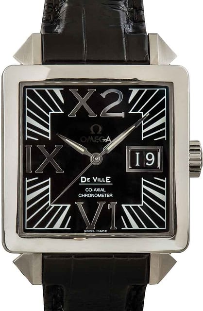 Omega De Ville Steel on Leather Strap