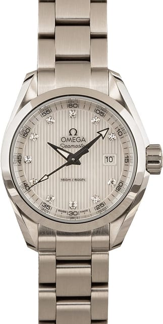 Omega Seamaster Aqua Terra Mother Of Pearl Teak Diamond Dial